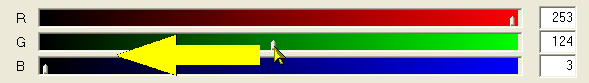 Changing yellow to red