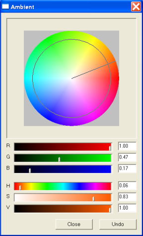 Pick color dialog box