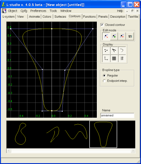 Contour editor