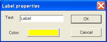 Label Properties dialog