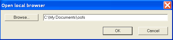 Open local browser dialog box