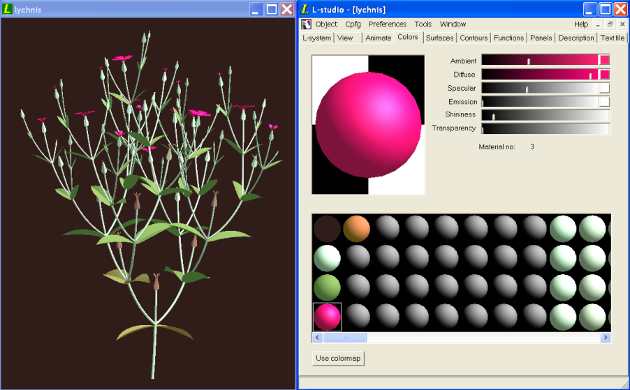 Flower material selected